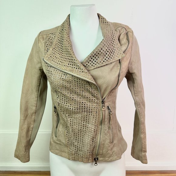 Bano eeMee Leather Canadian Designer Jacket Size 0 or XS - Picture 1 of 7